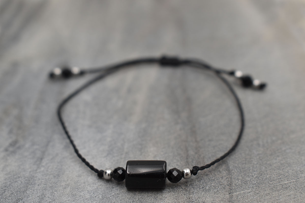 Bransoletka z kamieni naturalnych - BLACK TURMALIN ONE 2 Bransoletka z kamieni naturalnych - BLACK TURMALIN ONE - obrazek 2