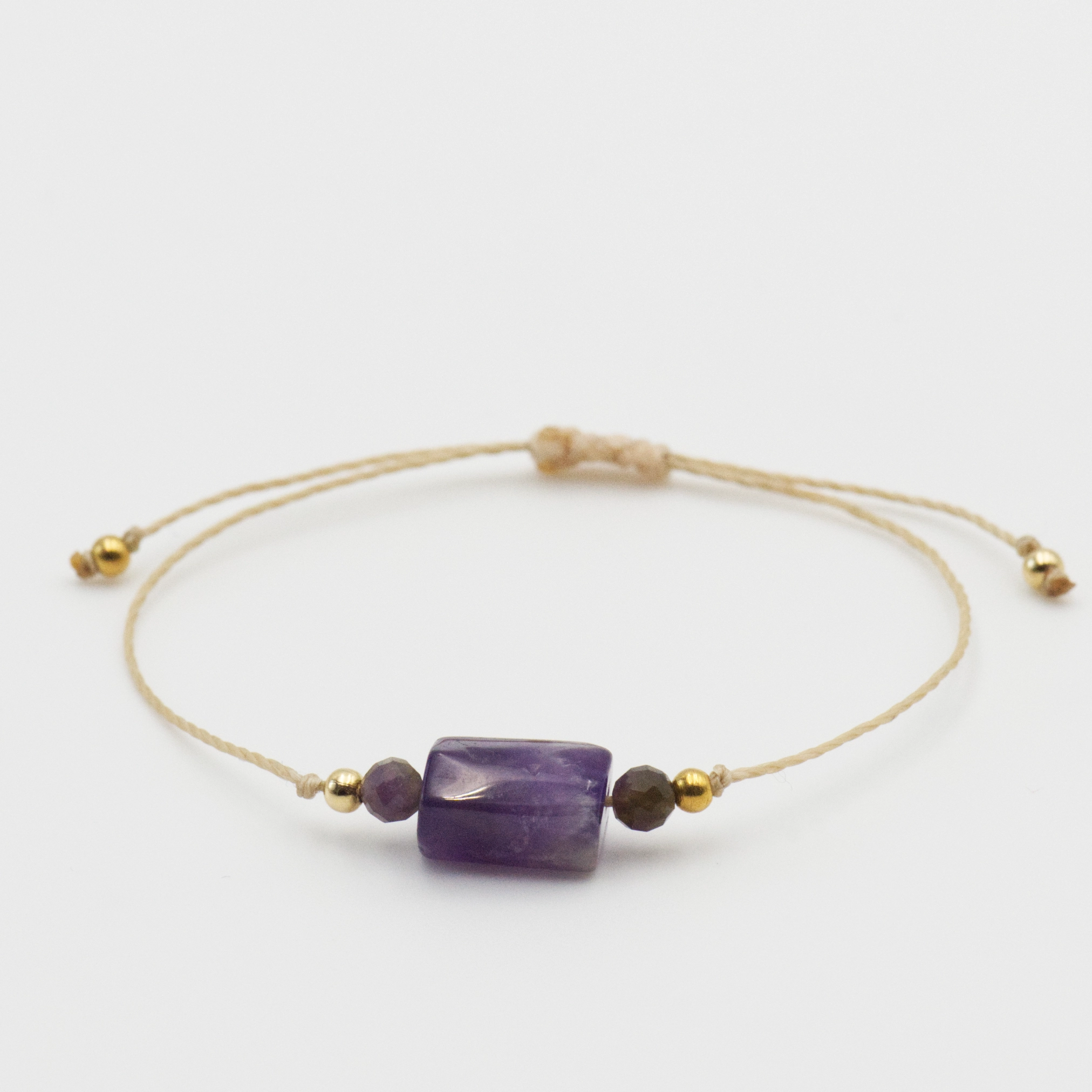 Bransoletka z kamieniem naturalnym - AMETYST - ONE 1 bransoletka z kolekcji one gem z ametystem