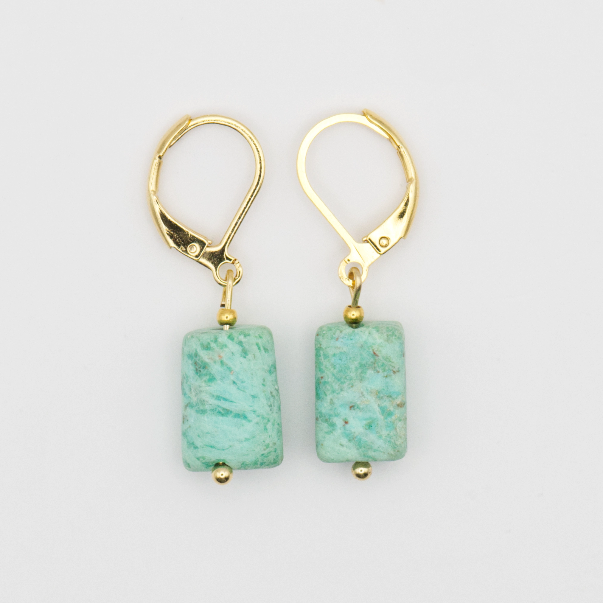 KOLCZYKI Z JASPISEM TURKUSOWYM 1 kolczyki z jaspisem turkusowym