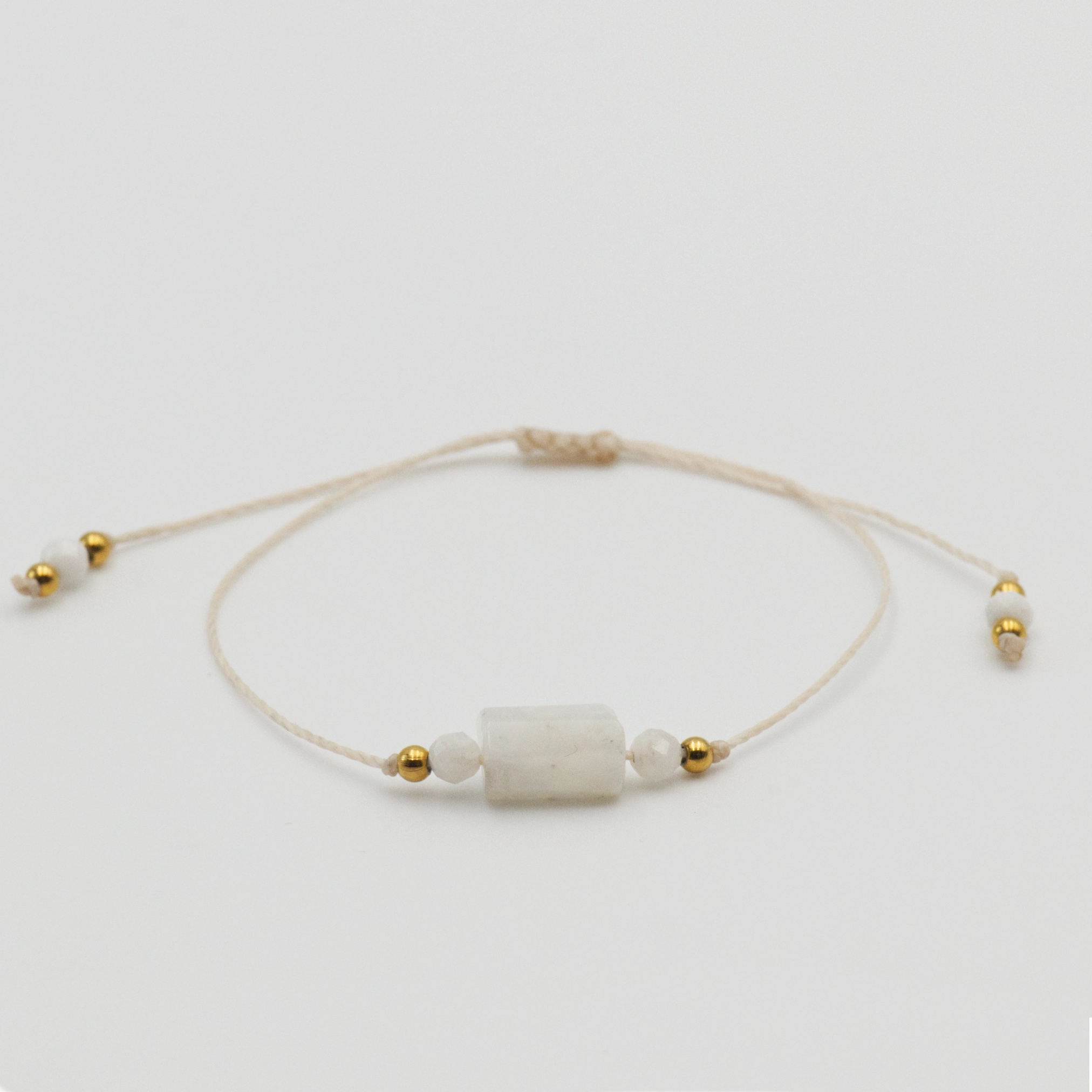 Bransoletka z kamieniem naturalnym - KAMIEŃ KSIĘŻYCOWY - ONE 1 bransoletka z kamieniem księżycowym