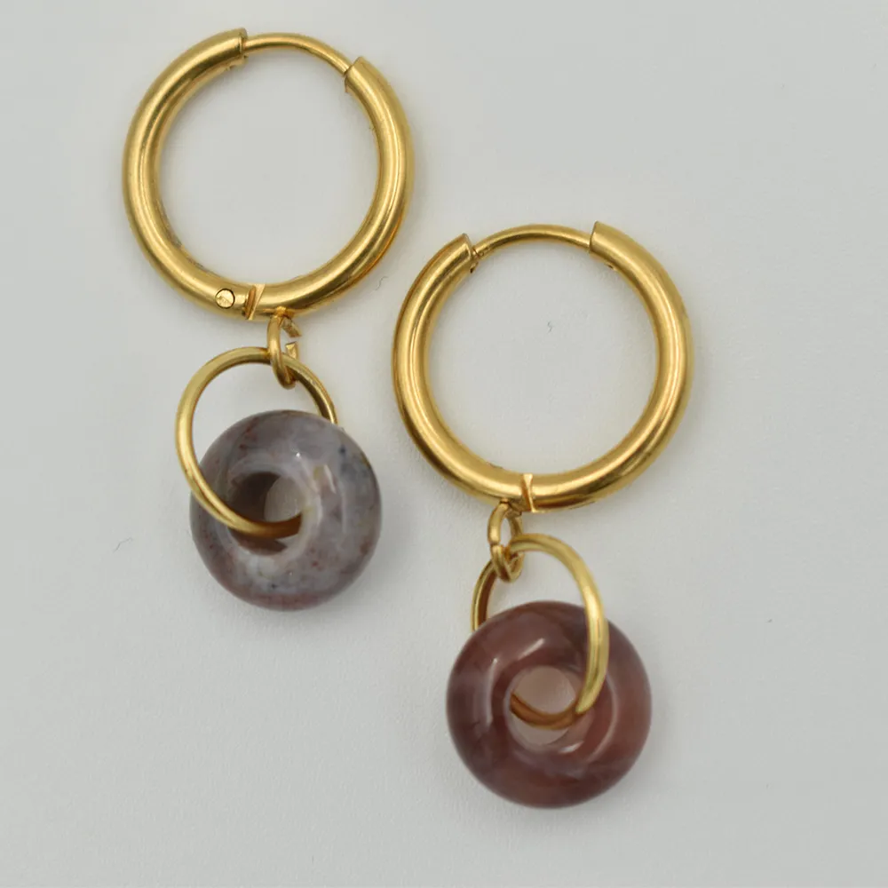 kolczyki agat indyjski 2c gemstone heaven pl