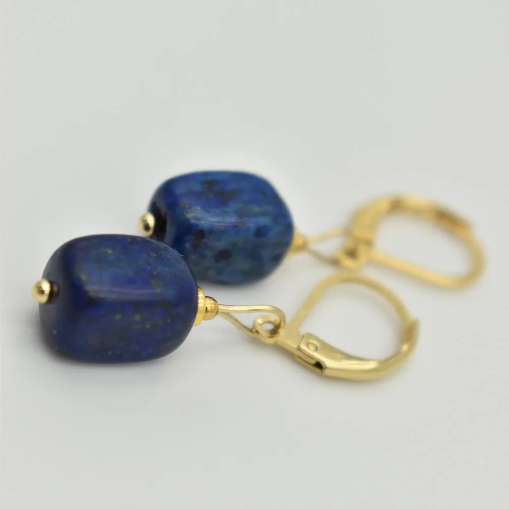 Kolczyki z Lapisem Lazuli - Cube 4 Kolczyki z Lapisem Lazuli - Cube - obrazek 4