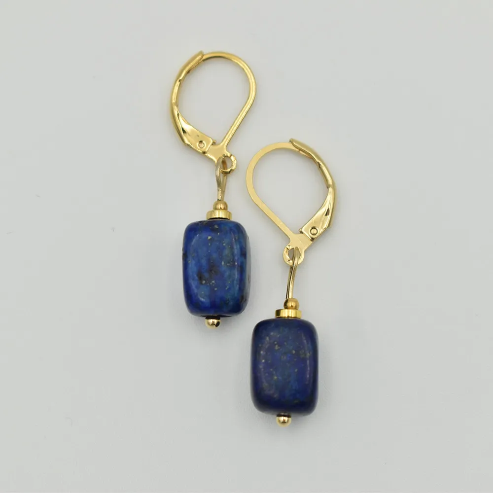 kolczyki cube lapis gemstone heaven pl