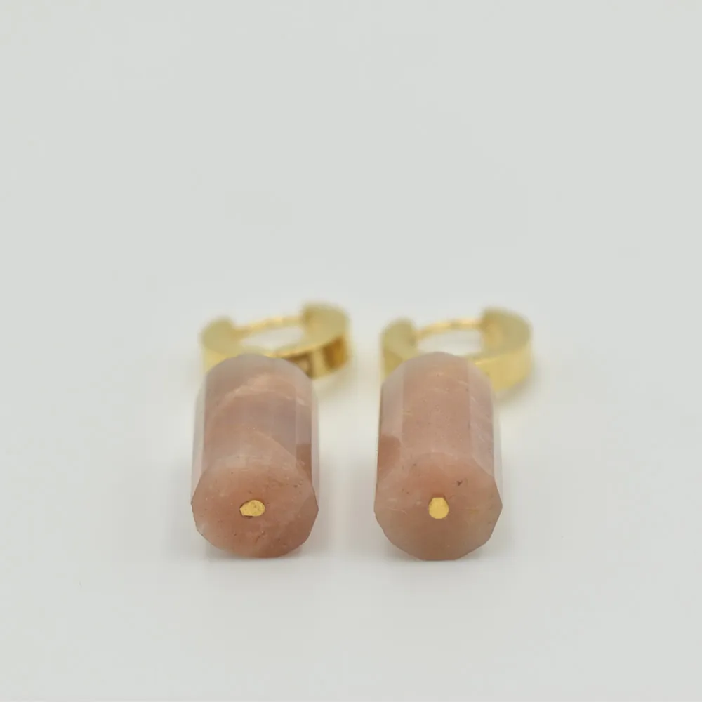 Kolczyki z kamieniem słonecznym - ELEGANT SUN 3 Kolczyki z kamieniem słonecznym - ELEGANT SUN - obrazek 3