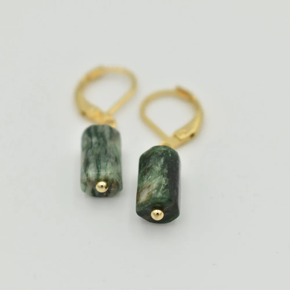 KOLCZYKI Z ZIELONYM LEPIDOLITEM 3 KOLCZYKI Z ZIELONYM LEPIDOLITEM - obrazek 3