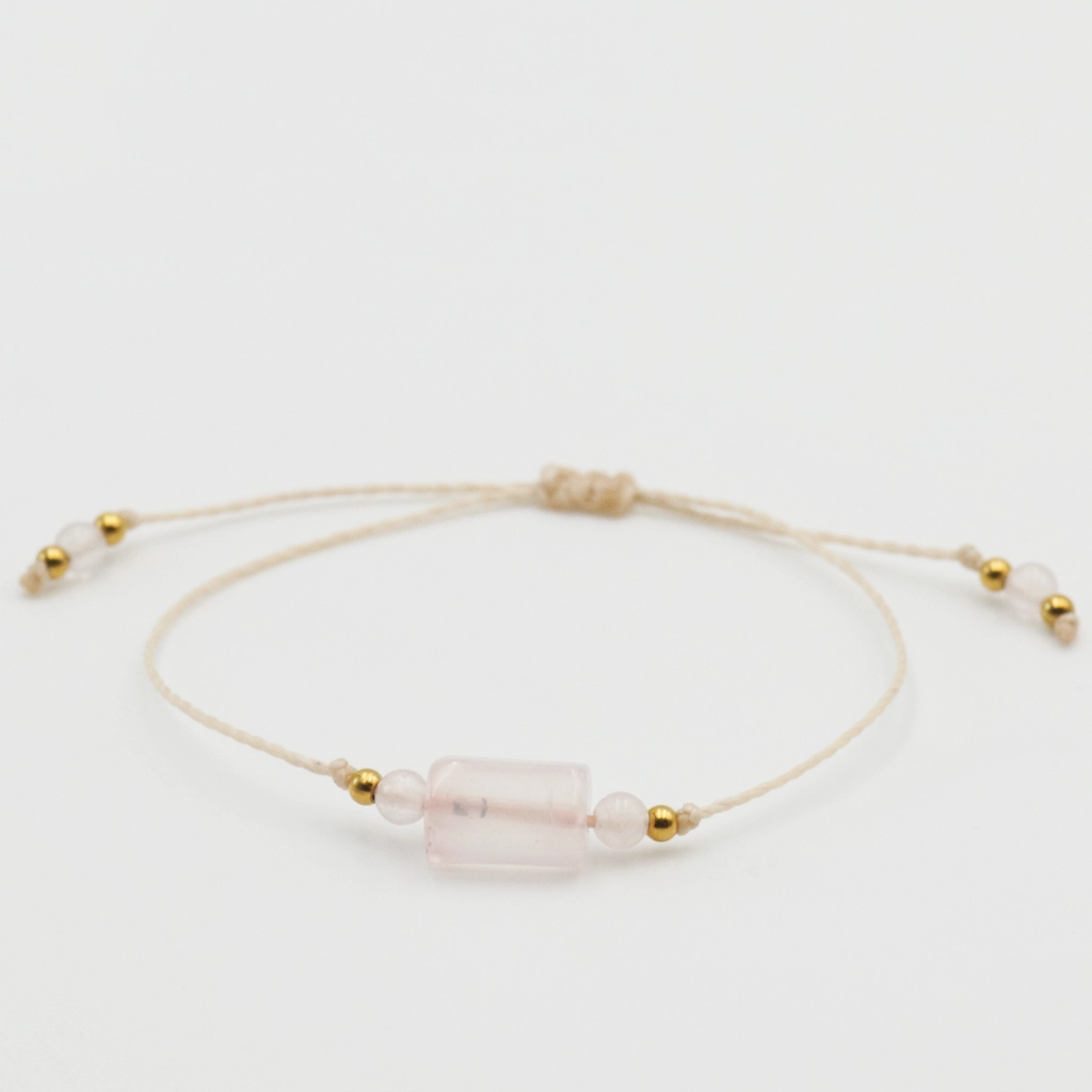 bransoletka z kwarcem różowym