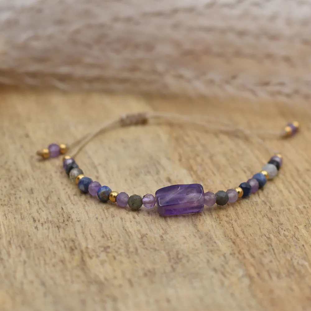 Bransoletka z kamieni naturalnych z Ametystem - POKONAJ LĘK 4 Bransoletka z kamieni naturalnych z Ametystem - POKONAJ LĘK - obrazek 4