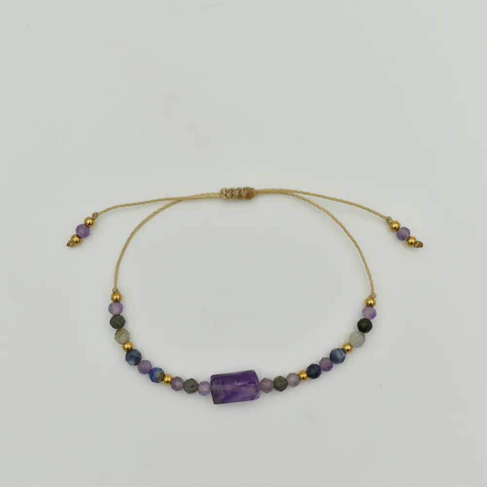 Bransoletka z kamieni naturalnych z Ametystem - POKONAJ LĘK 3 Bransoletka z kamieni naturalnych z Ametystem - POKONAJ LĘK - obrazek 3