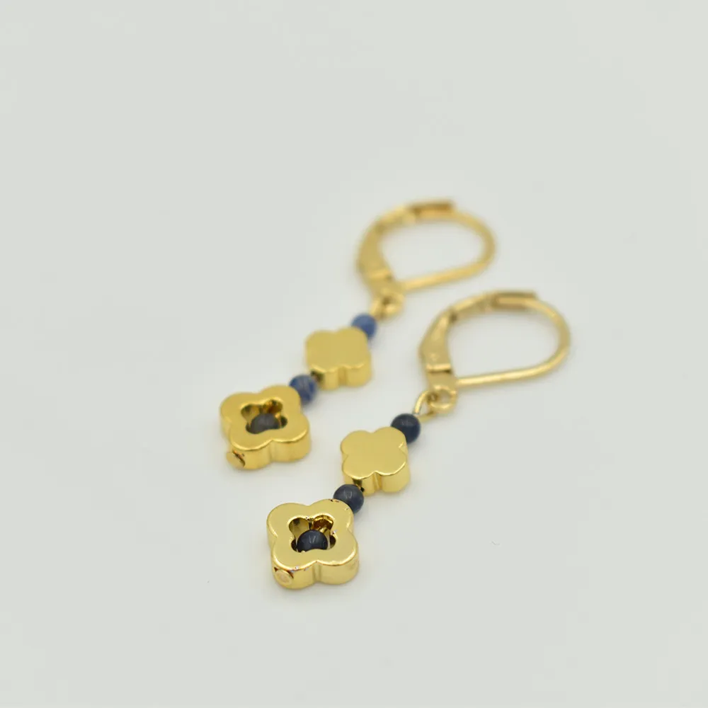 Moroccan - Kolczyki z Hematytem i Sodalitem 5 Moroccan - Kolczyki z Hematytem i Sodalitem - obrazek 5