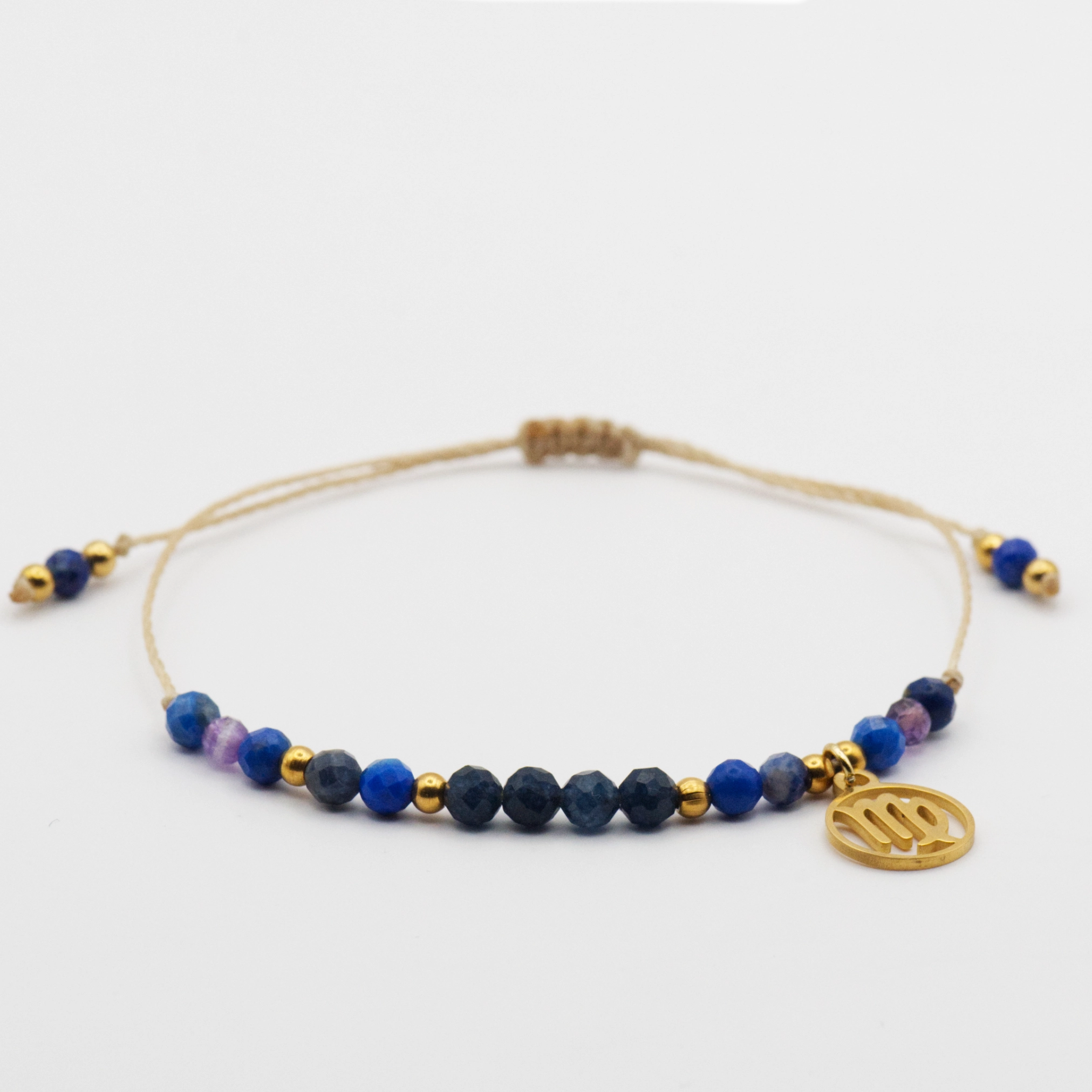 Bransoletka z kamieni naturalnych dla znaku zodiaku PANNA 1 bransoletka z kolekcji zodiac z zawieszką dla znaku panny