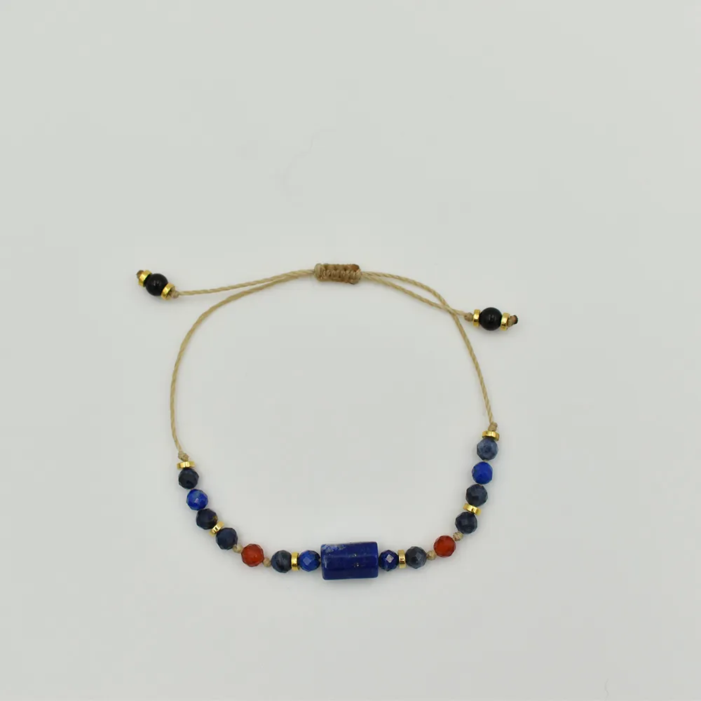 Bransoletka z kamieni naturalnych z Lapisem Lazuli na PEWNOŚĆ SIEBIE 3 Bransoletka z kamieni naturalnych z Lapisem Lazuli na PEWNOŚĆ SIEBIE - obrazek 3