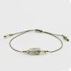 Bransoletka z kamieniem - PREHNIT - ONE #2 4 bransoletka z kolekcji one gem z prehnitem na zielonym sznurku