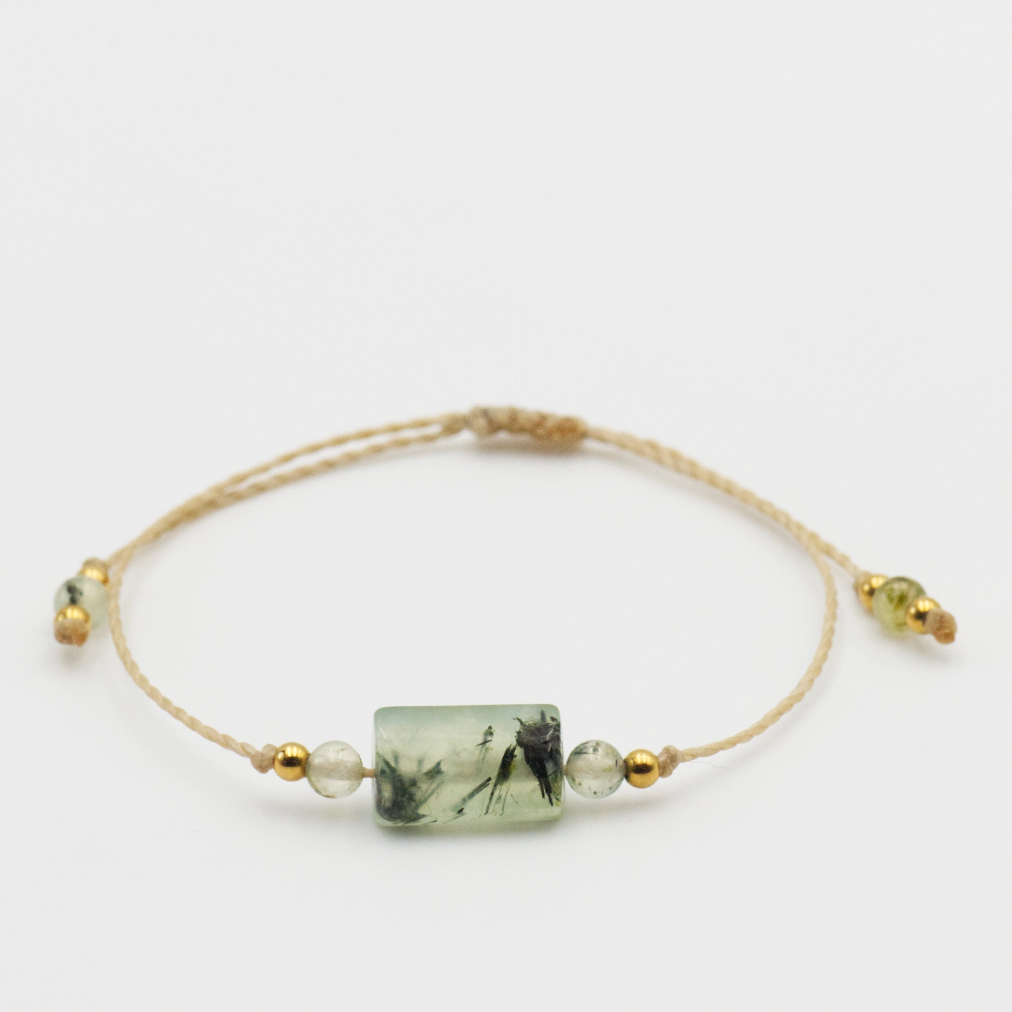 Bransoletka z kamieniem naturalnym - PREHNIT - ONE 1 bransoletka z kolekcji one gem z prehnitem