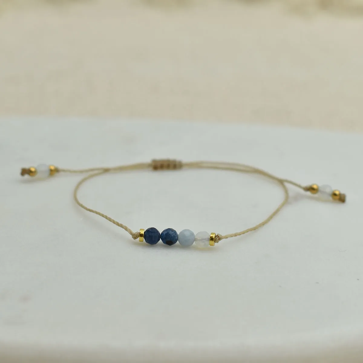 Bransoletka z kamieni naturalnych dla znaku RYBY minimal 4 Bransoletka z kamieni naturalnych dla znaku RYBY minimal - obrazek 4