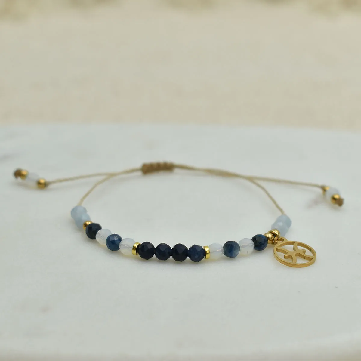 Bransoletka z kamieni naturalnych dla znaku zodiaku RYBY 2 Bransoletka z kamieni naturalnych dla znaku zodiaku RYBY - obrazek 2