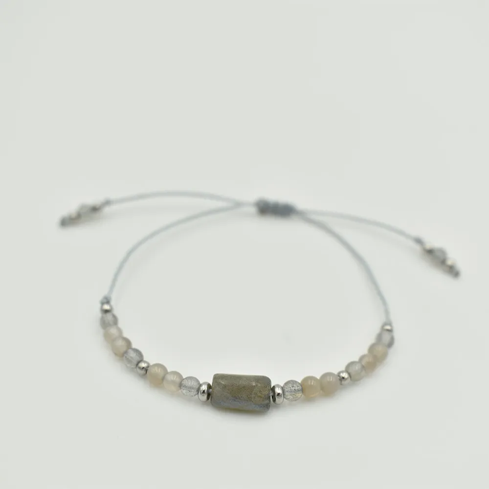 Bransoletka z kamieni naturalnych z lebradorytem - STONE 3 Bransoletka z kamieni naturalnych z lebradorytem - STONE - obrazek 3
