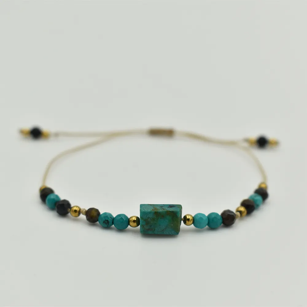 Bransoletka z kamieni naturalnych z Turkusem na SZCZĘŚCIE #2 3 Bransoletka z kamieni naturalnych z Turkusem na SZCZĘŚCIE #2 - obrazek 3