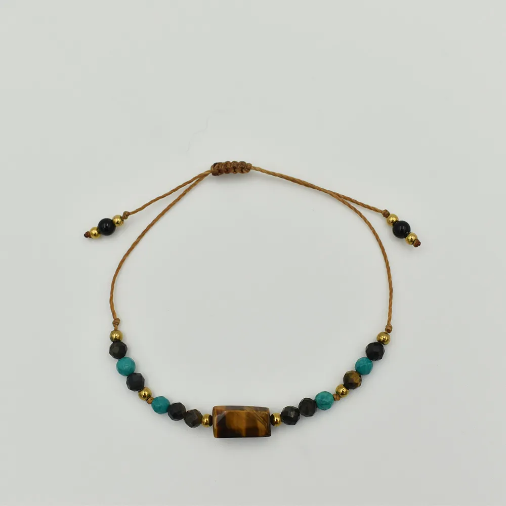 Bransoletka z kamieni naturalnych z Tygrysim okiem na SZCZĘŚCIE 3 Bransoletka z kamieni naturalnych z Tygrysim okiem na SZCZĘŚCIE - obrazek 3