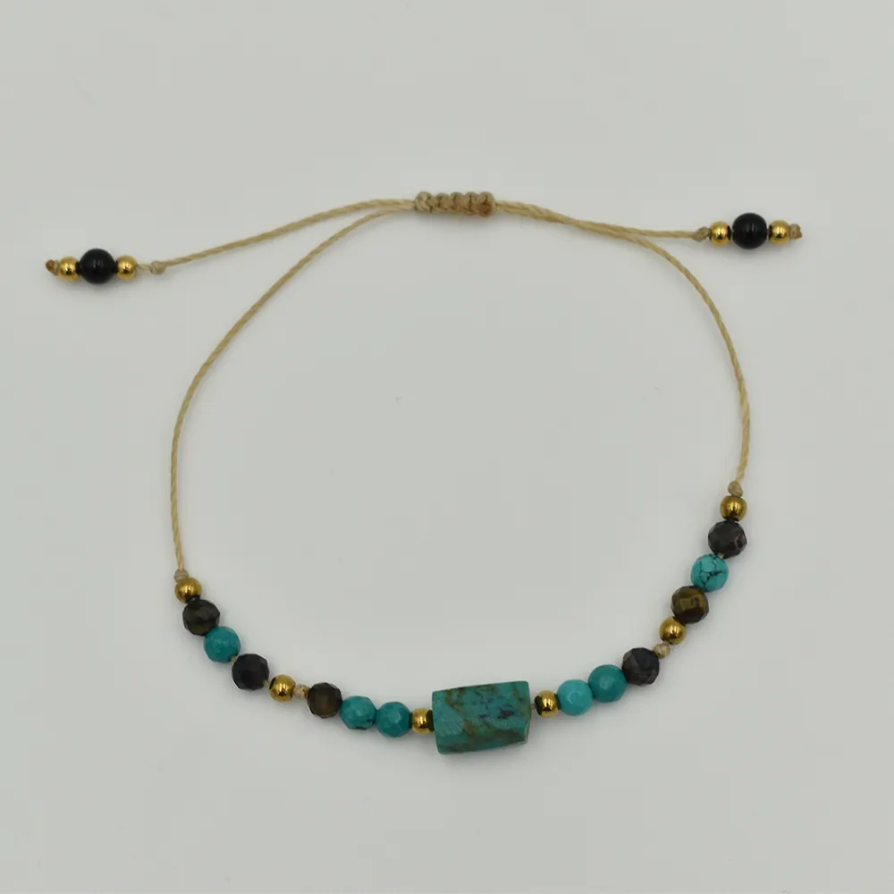 Bransoletka z kamieni naturalnych z Turkusem na SZCZĘŚCIE #2 4 Bransoletka z kamieni naturalnych z Turkusem na SZCZĘŚCIE #2 - obrazek 4