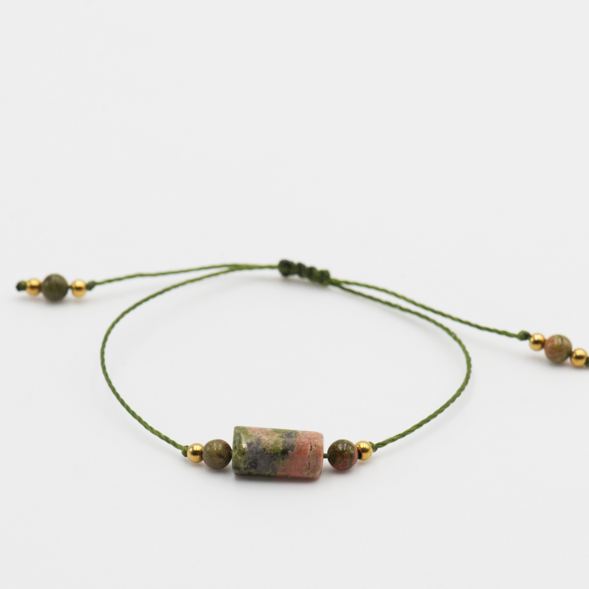 Bransoletka z kamieniem naturalnym - UNAKIT - ONE 1 bransoletka z kolekcji one gem z unakitem