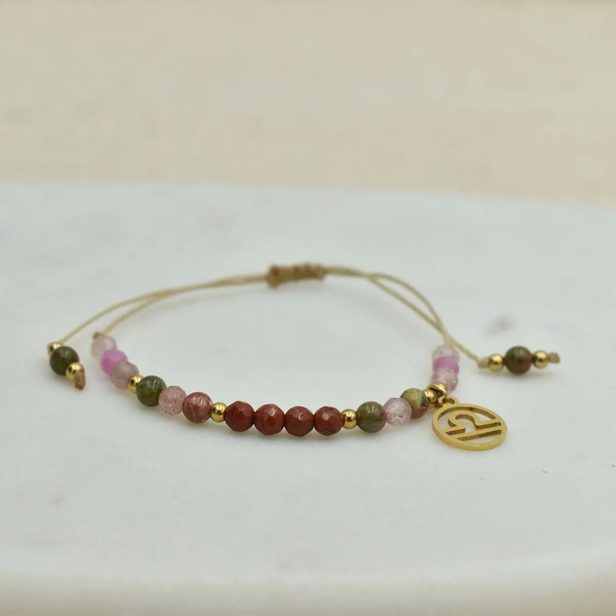 Bransoletka z kamieni naturalnych dla znaku zodiaku WAGA 2 Bransoletka z kamieni naturalnych dla znaku zodiaku WAGA - obrazek 2