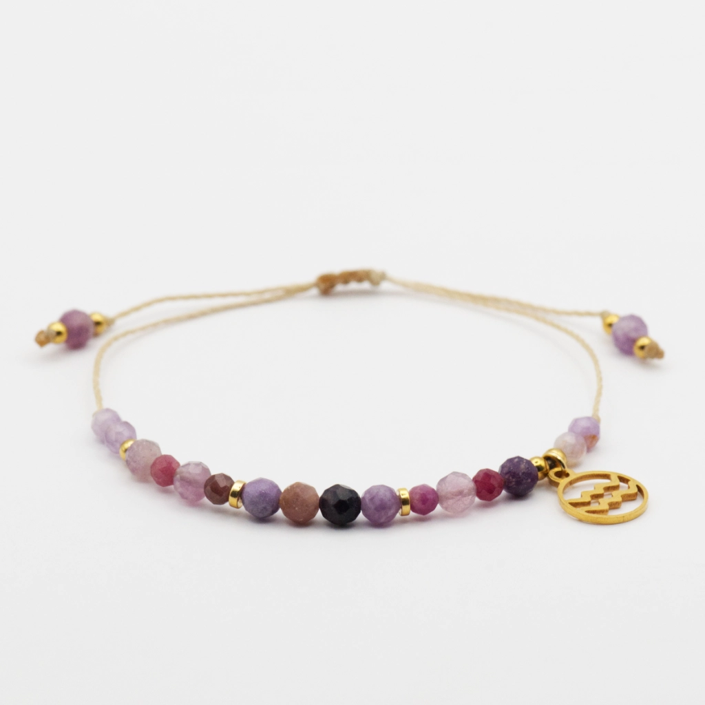 bransoletka z kolekcji zodiac z zawieszką dla znaku wodnik