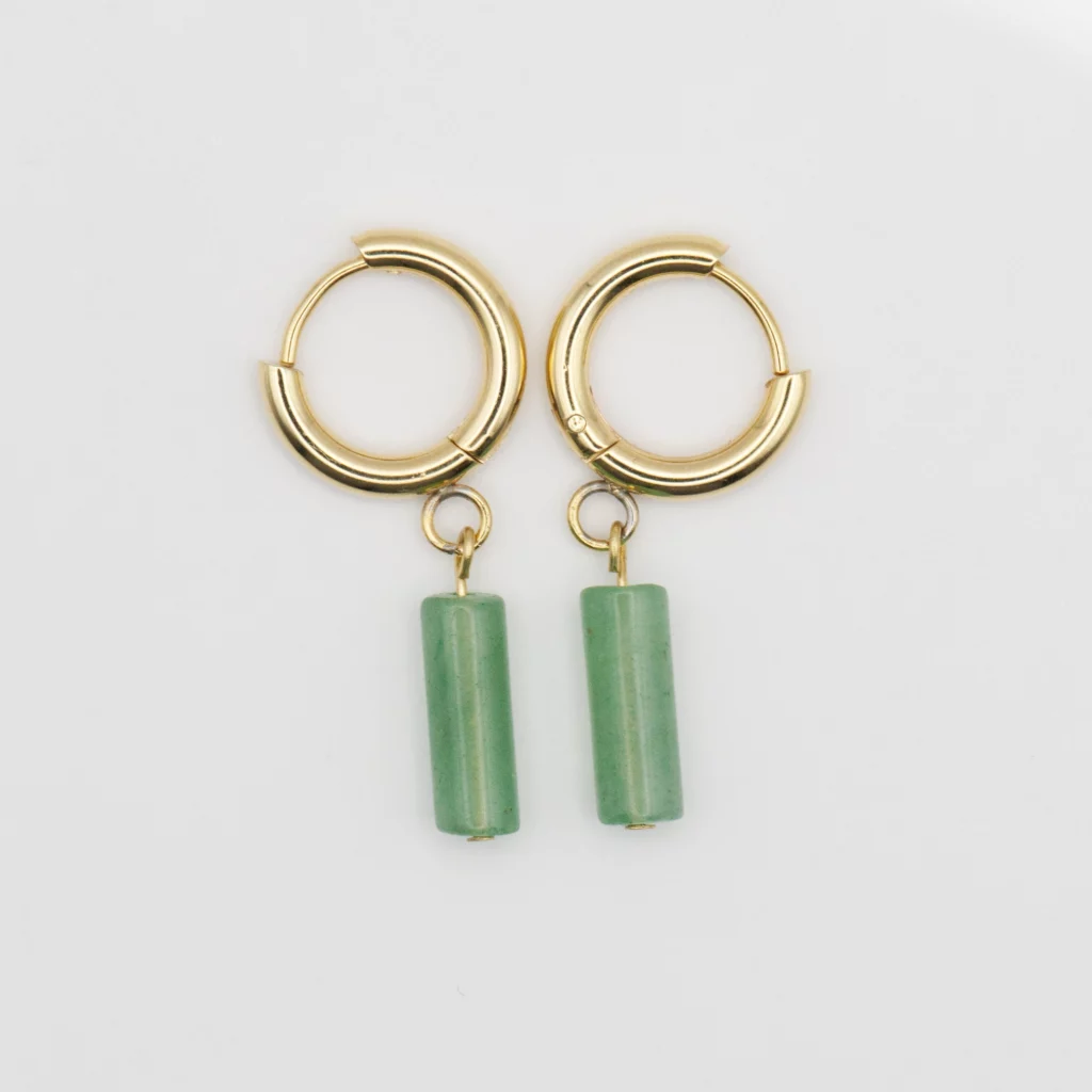 kolczyki z awenturynem