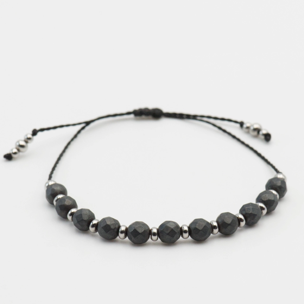 Bransoletka z kamieni naturalnych HEMATYT BLACK MATT