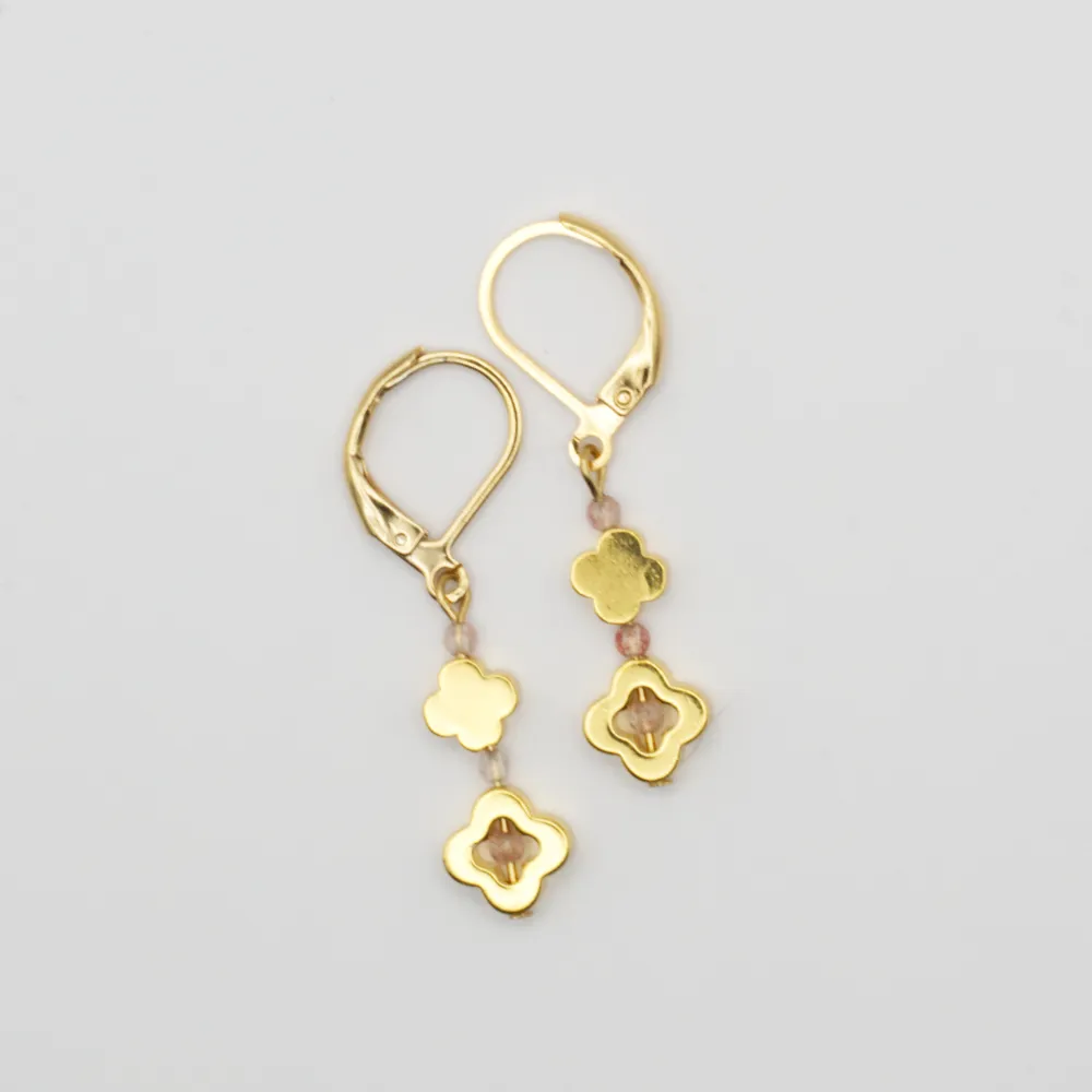 Moroccan - Kolczyki z Hematytem i Kwarcem truskawkowym 4 Moroccan - Kolczyki z Hematytem i Kwarcem truskawkowym - obrazek 4