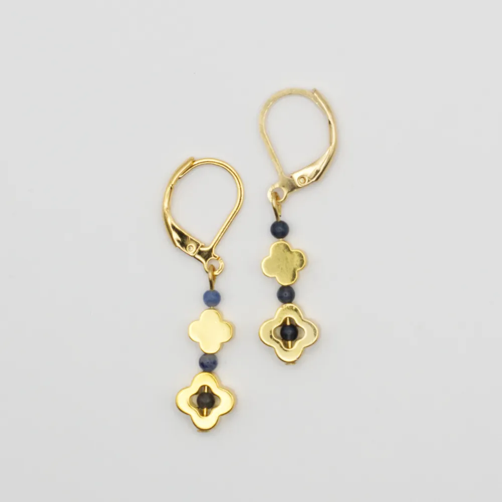 Moroccan - Kolczyki z Hematytem i Sodalitem 6 Moroccan - Kolczyki z Hematytem i Sodalitem - obrazek 6