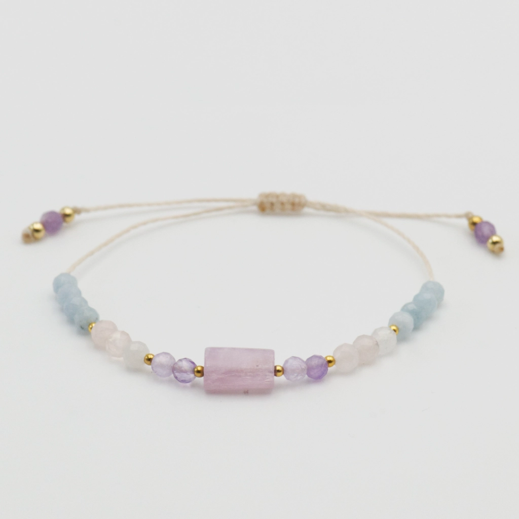 Bransoletka z kamieni naturalnych z Kunzytem na SPOKÓJ 3 Bransoletka z kamieni naturalnych z Kunzytem na SPOKÓJ - obrazek 3