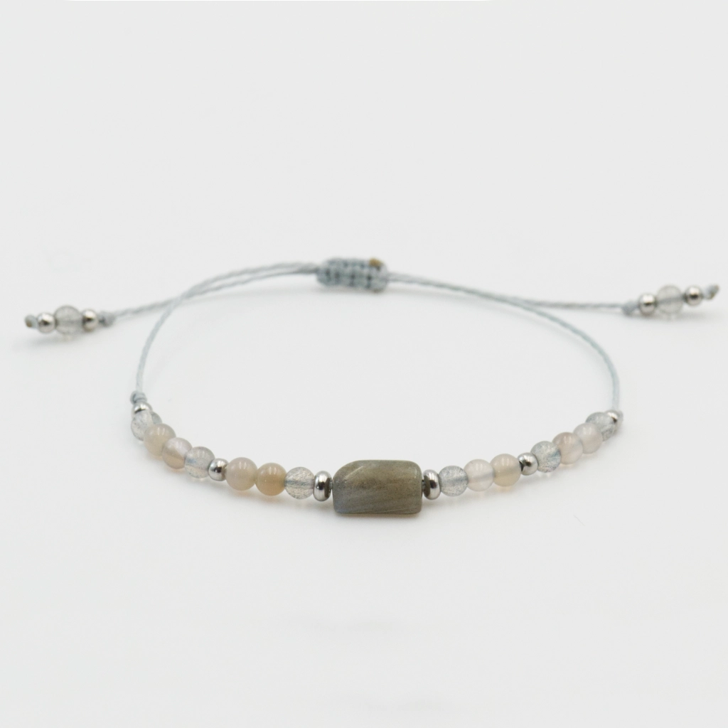Bransoletka z kamieni naturalnych z lebradorytem - STONE