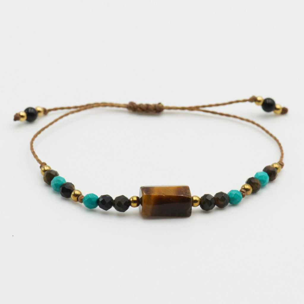 Bransoletka z kamieni naturalnych z Tygrysim okiem na SZCZĘŚCIE 5 Bransoletka z kamieni naturalnych z Tygrysim okiem na SZCZĘŚCIE - obrazek 5