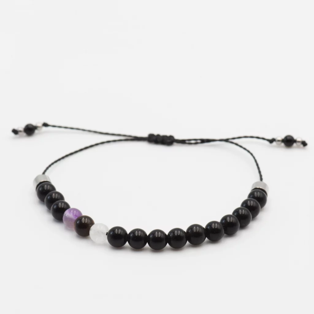 Bransoletka z kamieni naturalnych - ONYKS MAN SILVER