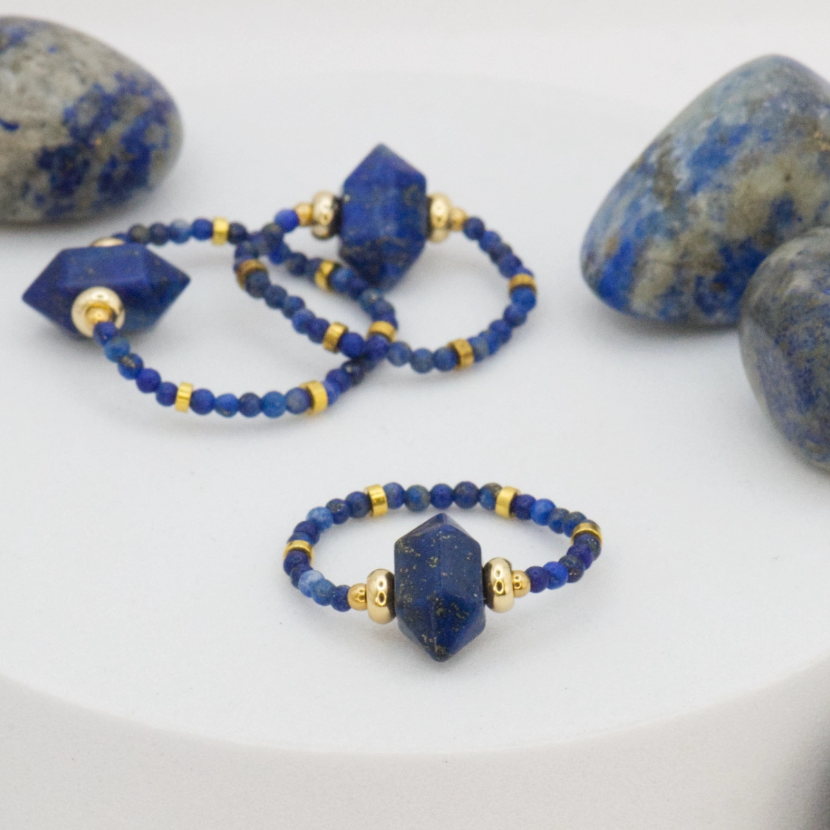 Pierścionek z Lapisem Lazuli Big Rock S 1 pierścionki na żyłce z lapisem lazuli