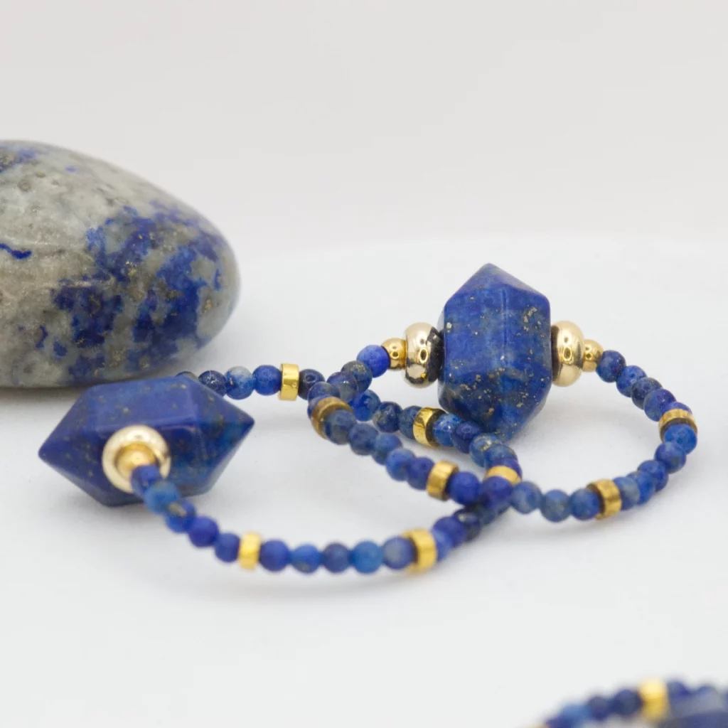 pierscionki na zyłce z lapisem lazuli