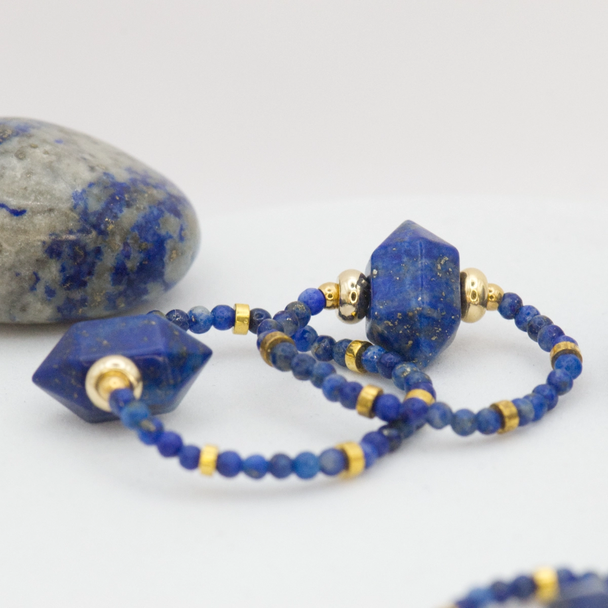 Pierścionek z Lapisem Lazuli Big Rock S 2 pierscionki na zyłce z lapisem lazuli