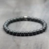 męska bransoletka z hematytem matowym pollygemstudio