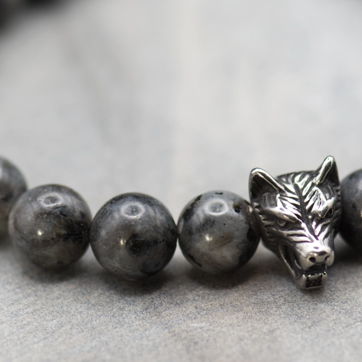 Bransoletka męska Larvikit Wolf 8mm XL 2 Bransoletka męska Larvikit Wolf 8mm XL - obrazek 2