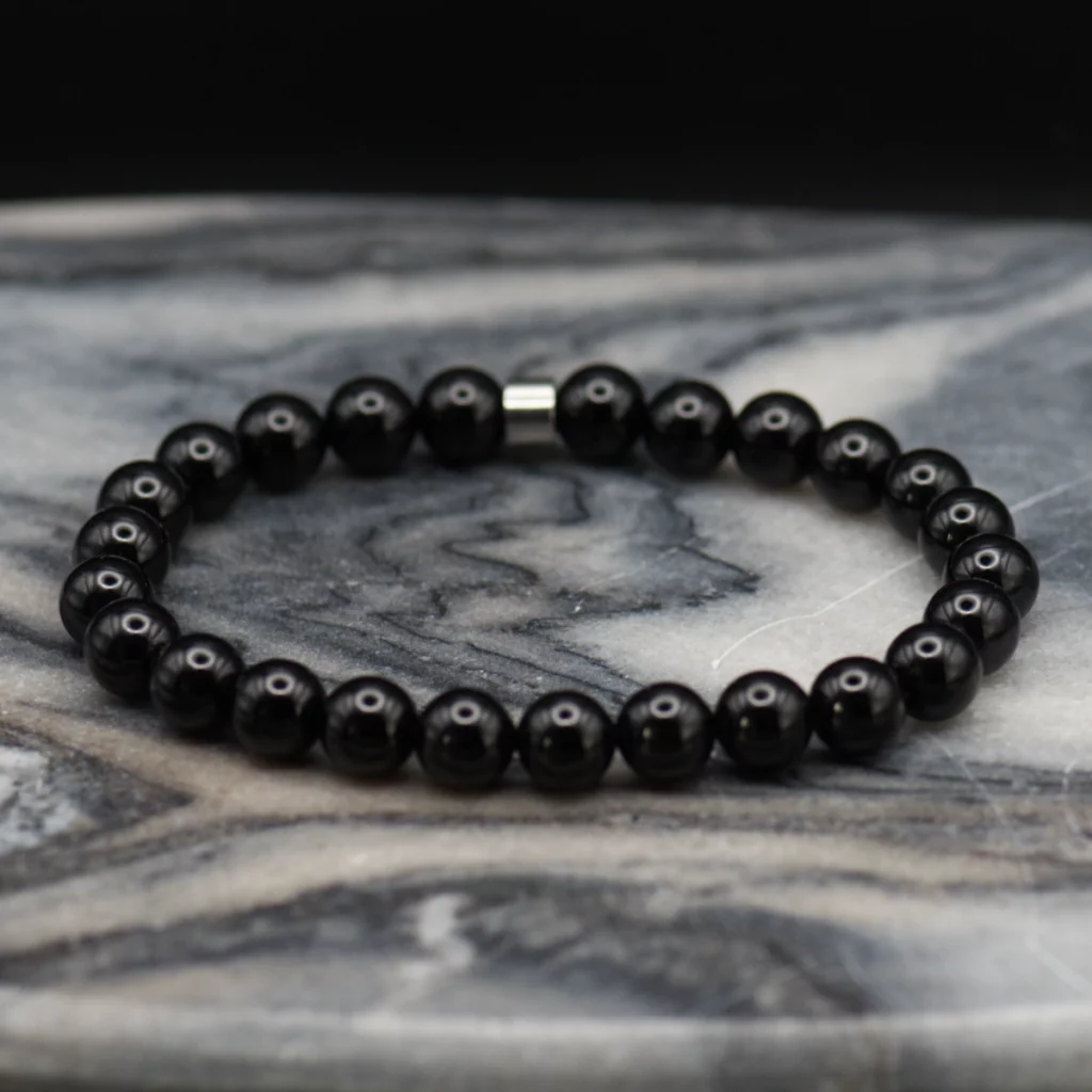 męska bransoletka z onyksem pollygemstudio