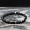 męska bransoletka z kamieniami naturalnymi onyksem i turmalinem pollygemstudio