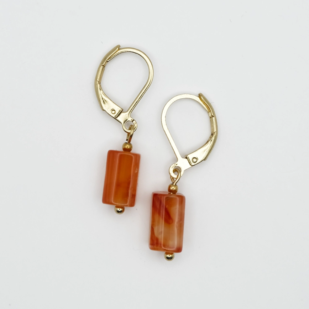 klczyki one agate orange