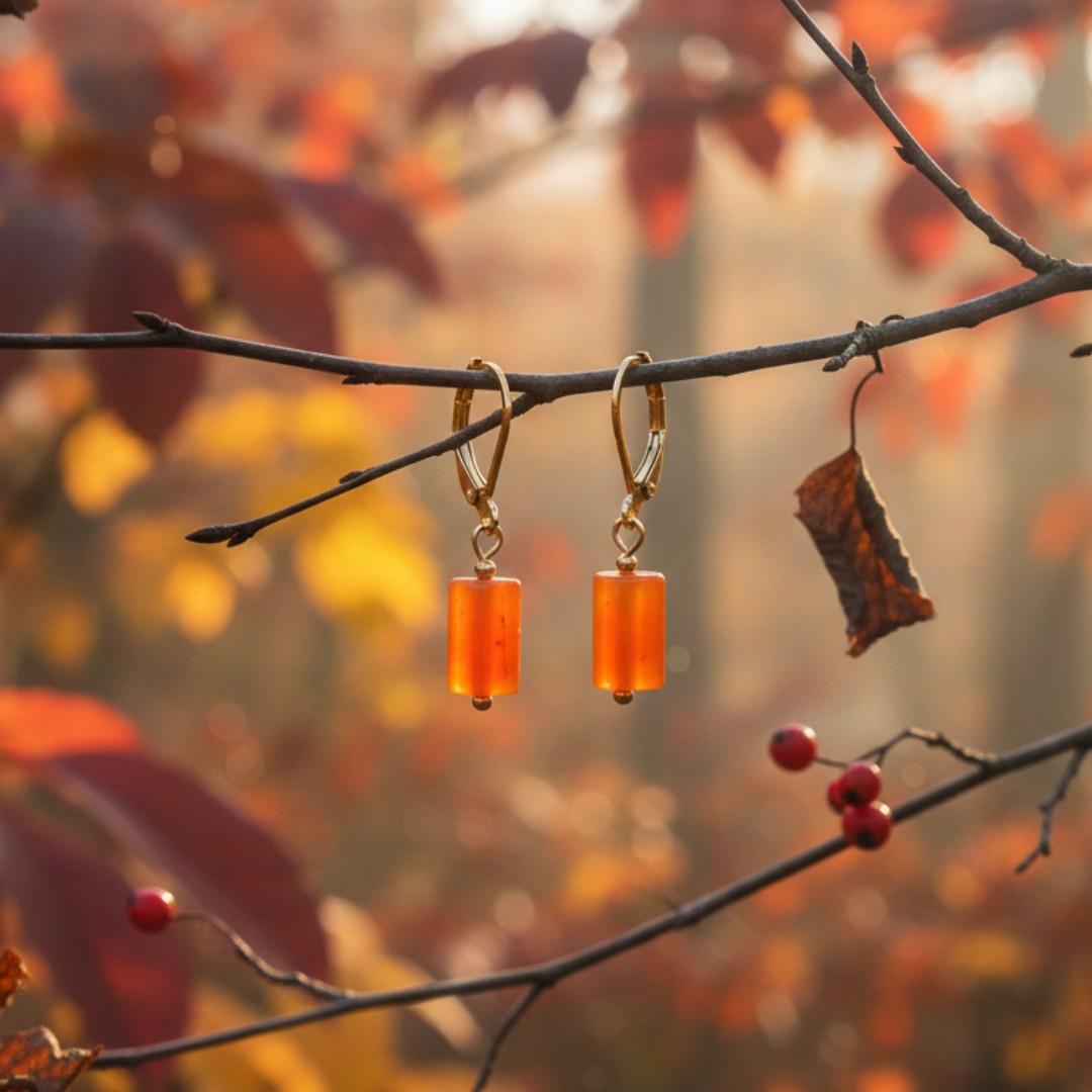 Kolczyki z Agatem Pomarańczowym 1 Kolczyki z Agatem Pomarańczowym