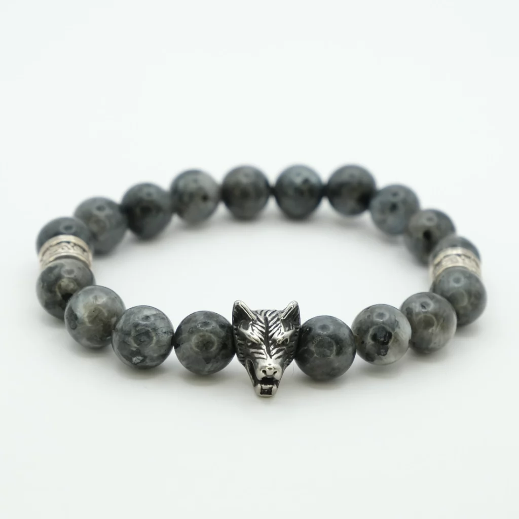Bransoletka Męska Larvikit Wolf 8mm