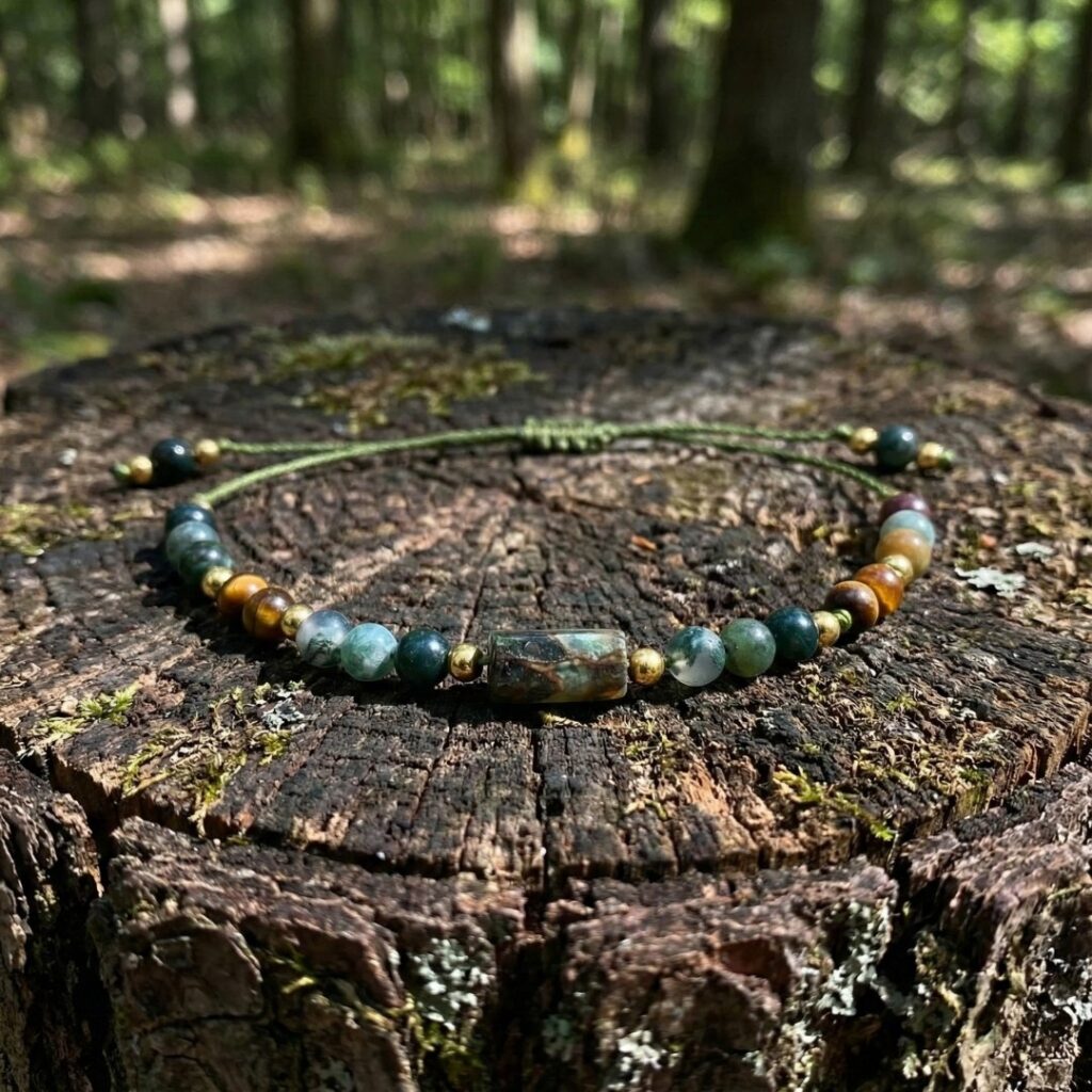 Bransoletka z kamieni naturalnych z Lepidolitem - FOREST