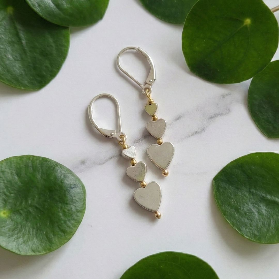 Kolczyki z Sercami z Hematytu 1 Kolczyki z Sercami z Hematytu