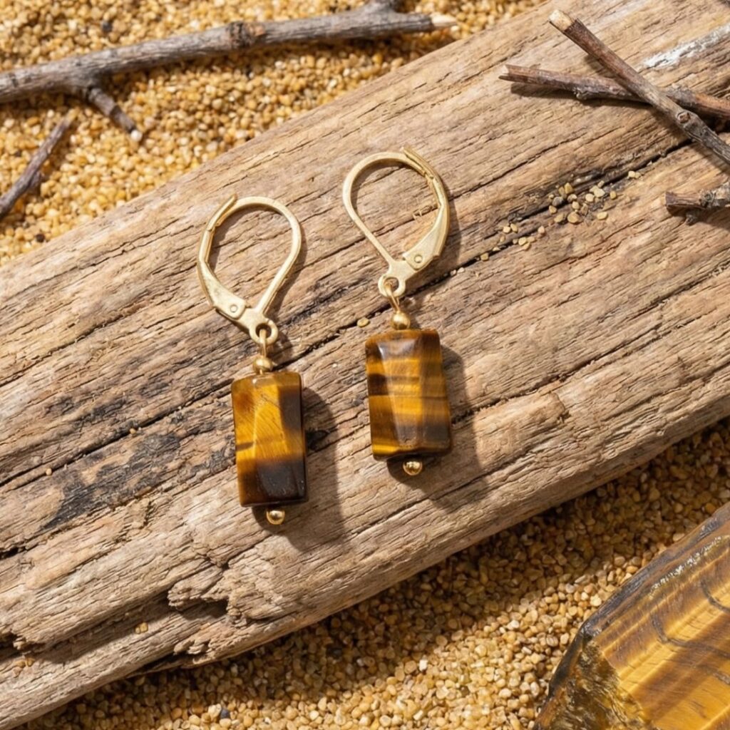 KOLCZYKI Z TYGRYSIM OKIEM