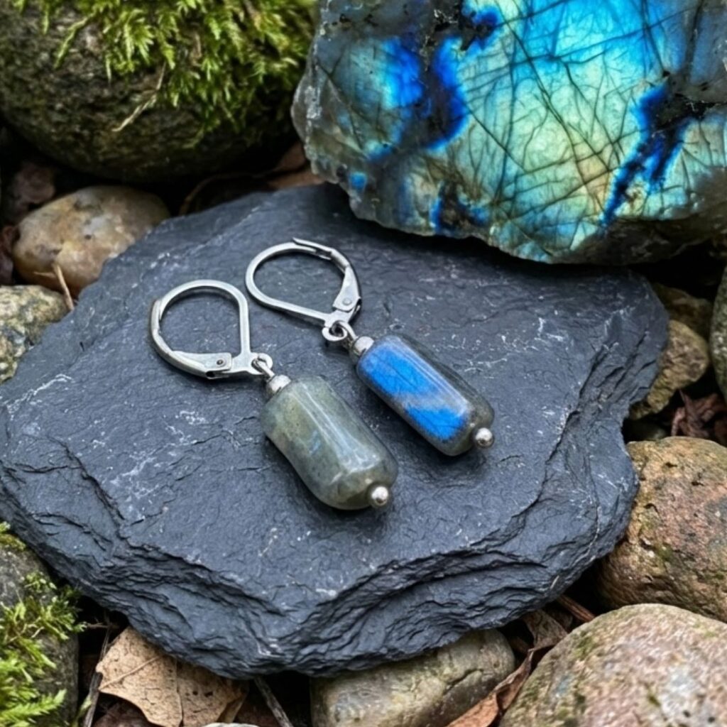 Kolczyki z Labradorytem